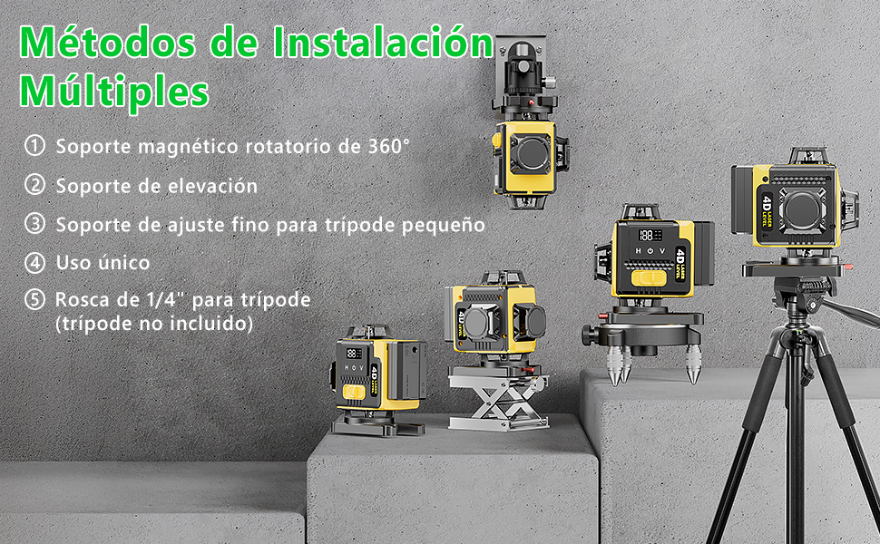 Nivel Laser Autonivelante 4 x 360 °