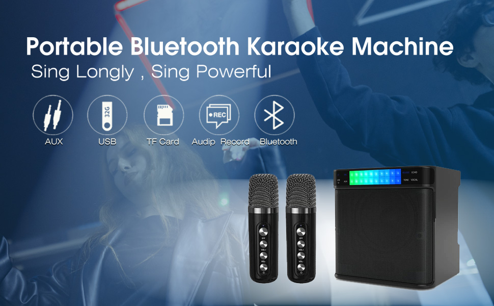 karaoke 2 microfonos karaoke portatil