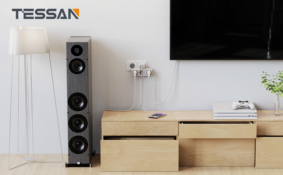 TESSAN 6 en 1 Ladron Enchufes USB C
