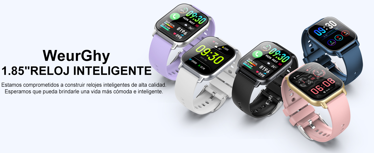 Visualización de correas de relojes inteligentes en diferentes colores