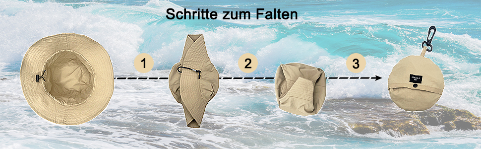 Sombrero de pescador para mujer y hombre, con correa para la barbilla, cubo impermeable, secado rápido