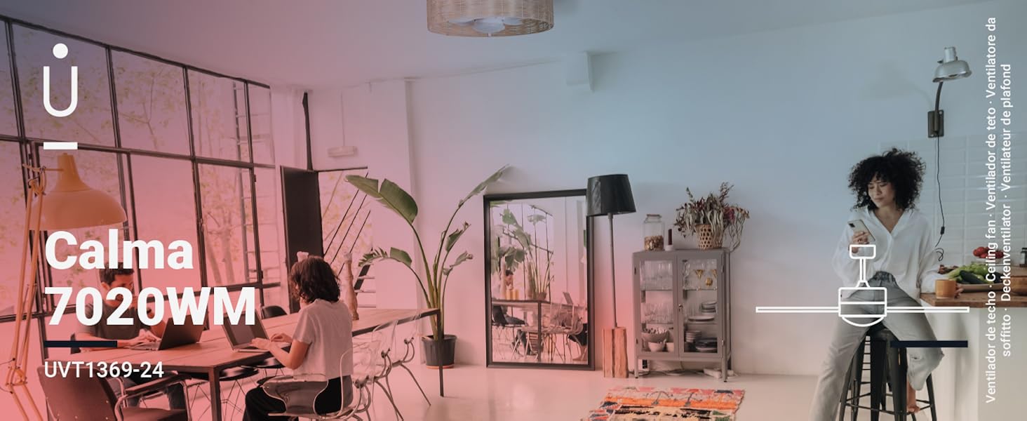 ventilador de techo con luz silencioso mando a distancia cecotec ikohs create potente habitación