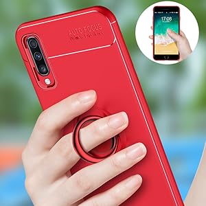 Funda Samsung Galaxy A50 con Anillo Imán placa metálica