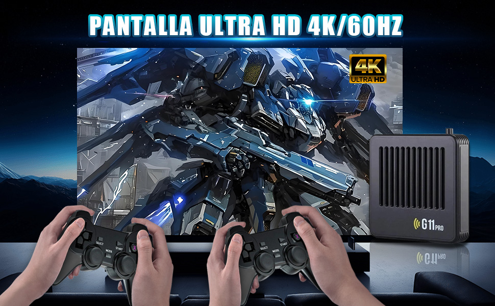 Multijugador,4K,regalo para adultos,niños,con mando inalámbrico dual 2.4g,Portátil,G11Pro