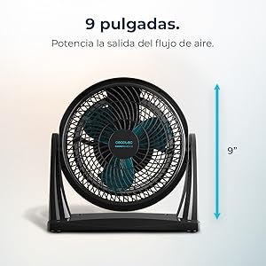 ventilador de sobremesa negro portable
