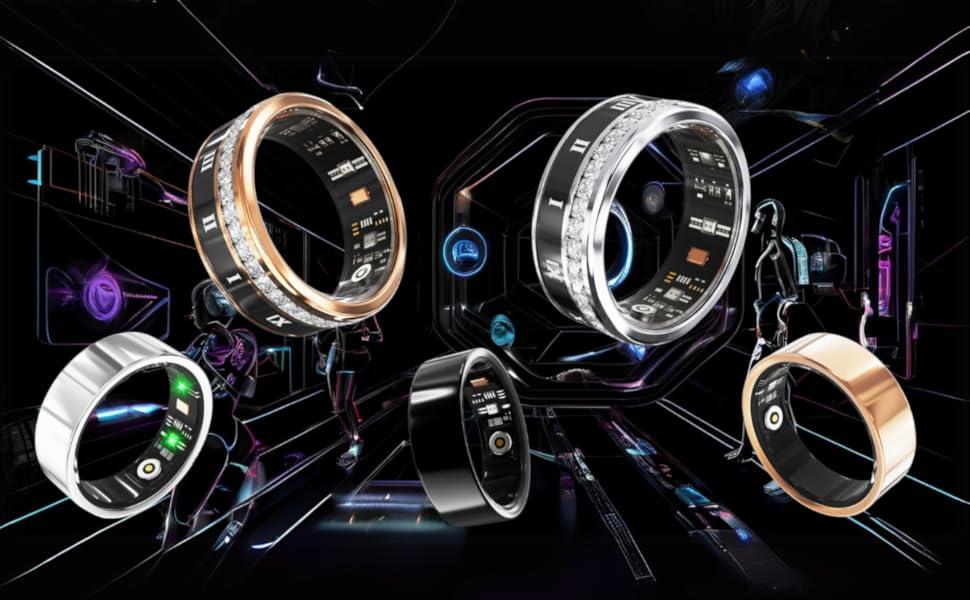 SMARTIA - Anillo Inteligente – Smart Ring Hombre Mujer – Anillo Actividad Fitness – Tensiometro