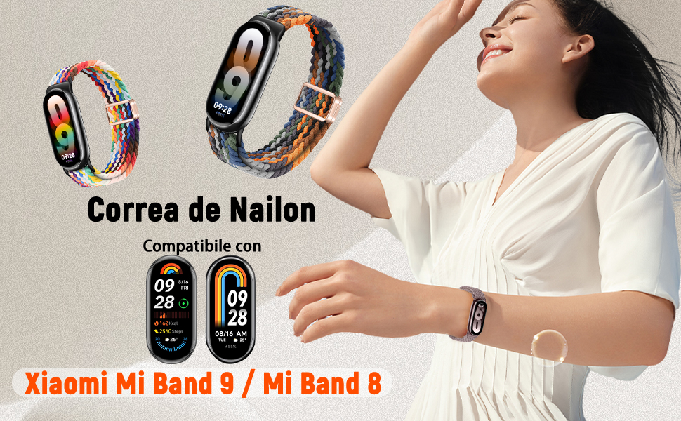 xiaomi smart mi band 9 8 correa pulsera bracelet banda nylon band strap