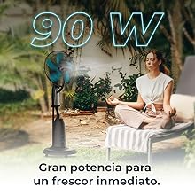 ventiladores de pie; ventilador cecotec; ventilador con agua; nebulizador; EnergySilence