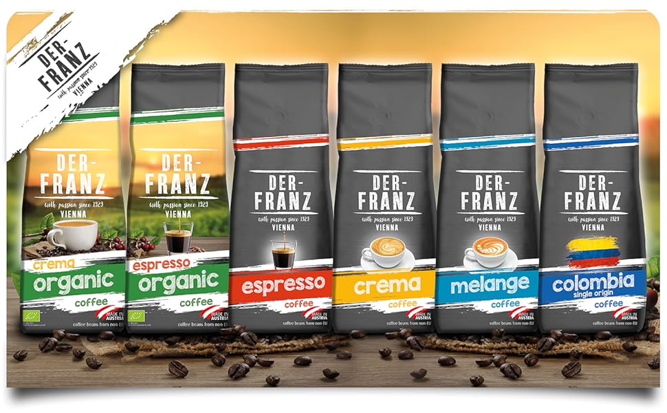 coffee, aroma, whole bean, ground, UTZ, organic, austria, espresso, cappuccino, crema, taste, origin