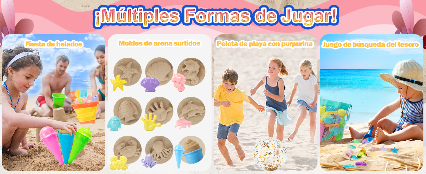 cubo y palas infantil moldes plastilina niños palas playa accesorios