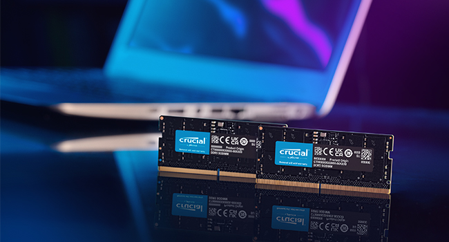 DRAM DDR5 Crucial para portátiles