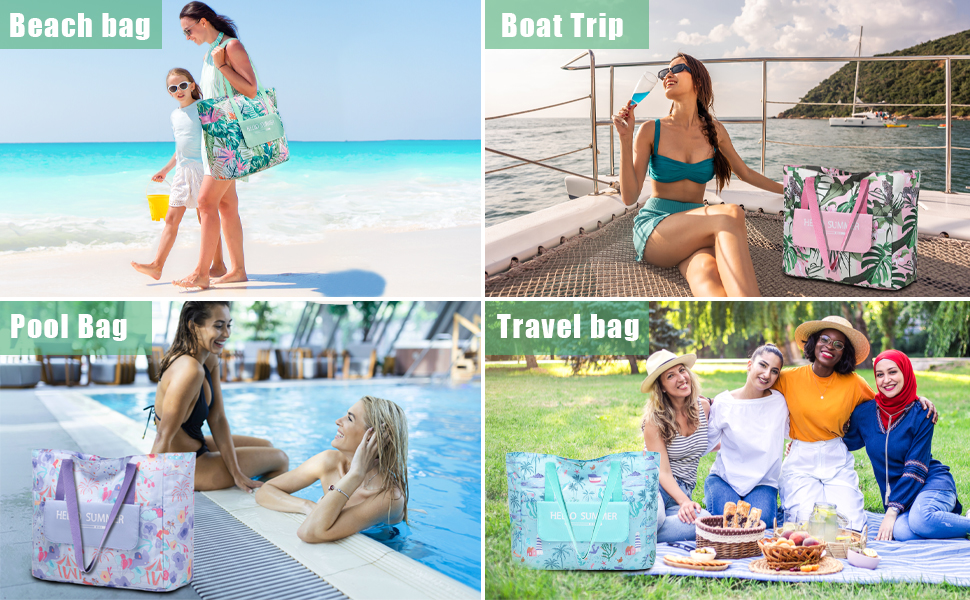 bolso de playa grande xxl myhozee beach bag