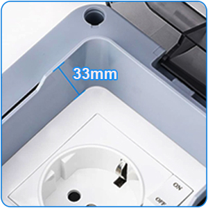 Enchufe Exterior Impermeable con Interruptor