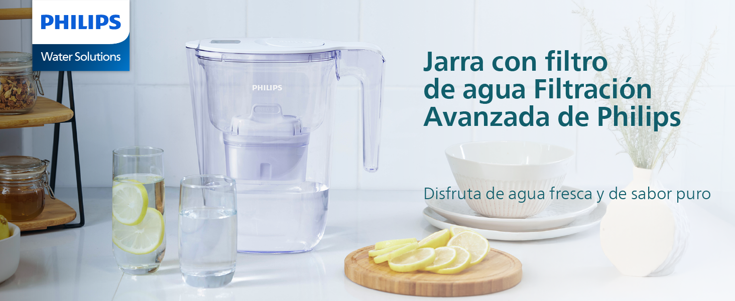 Filtro de jarra Philips + cartuchos de agua Filtración Avanzada de Philips