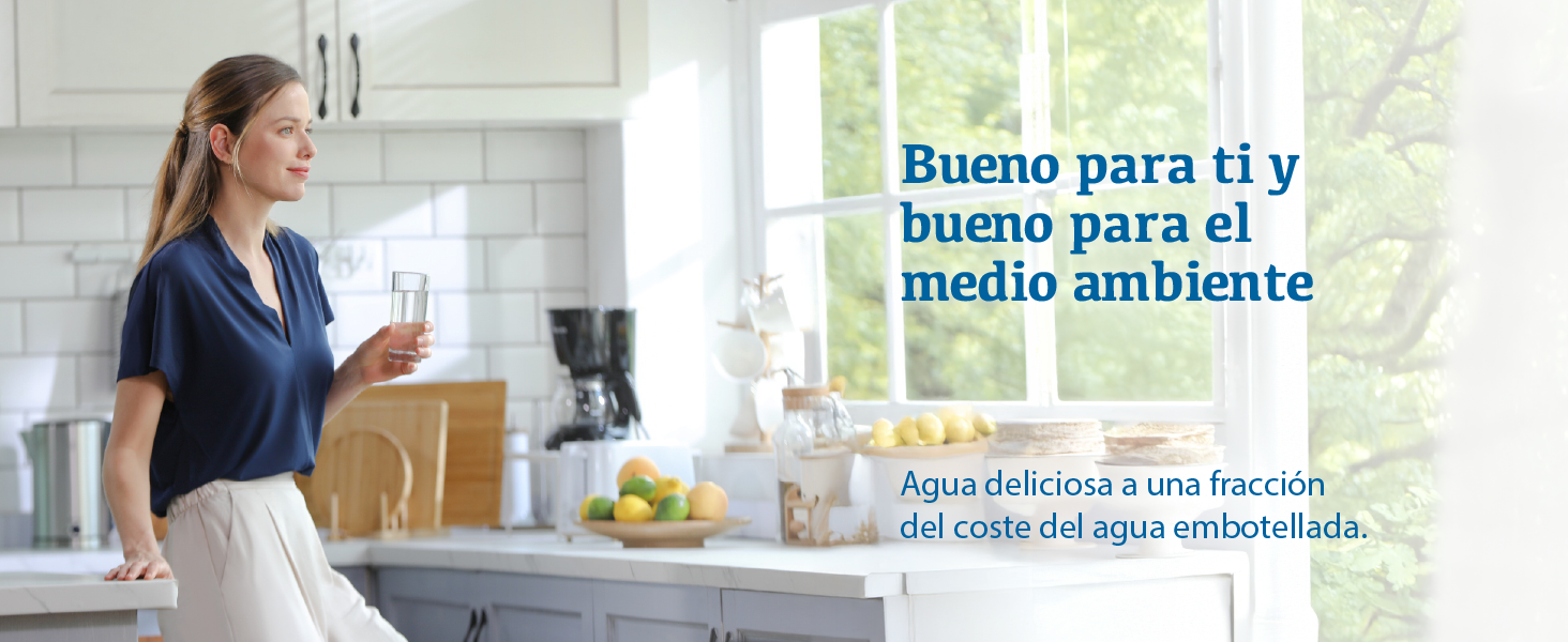 No más plástico de un solo uso, aqu deliciosa a una frcción del coste dal qgua embotellada