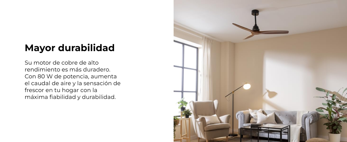ventiladores de techo; ventiladores de techo con luz; lampara cecotec; EnergySilence Aero 570