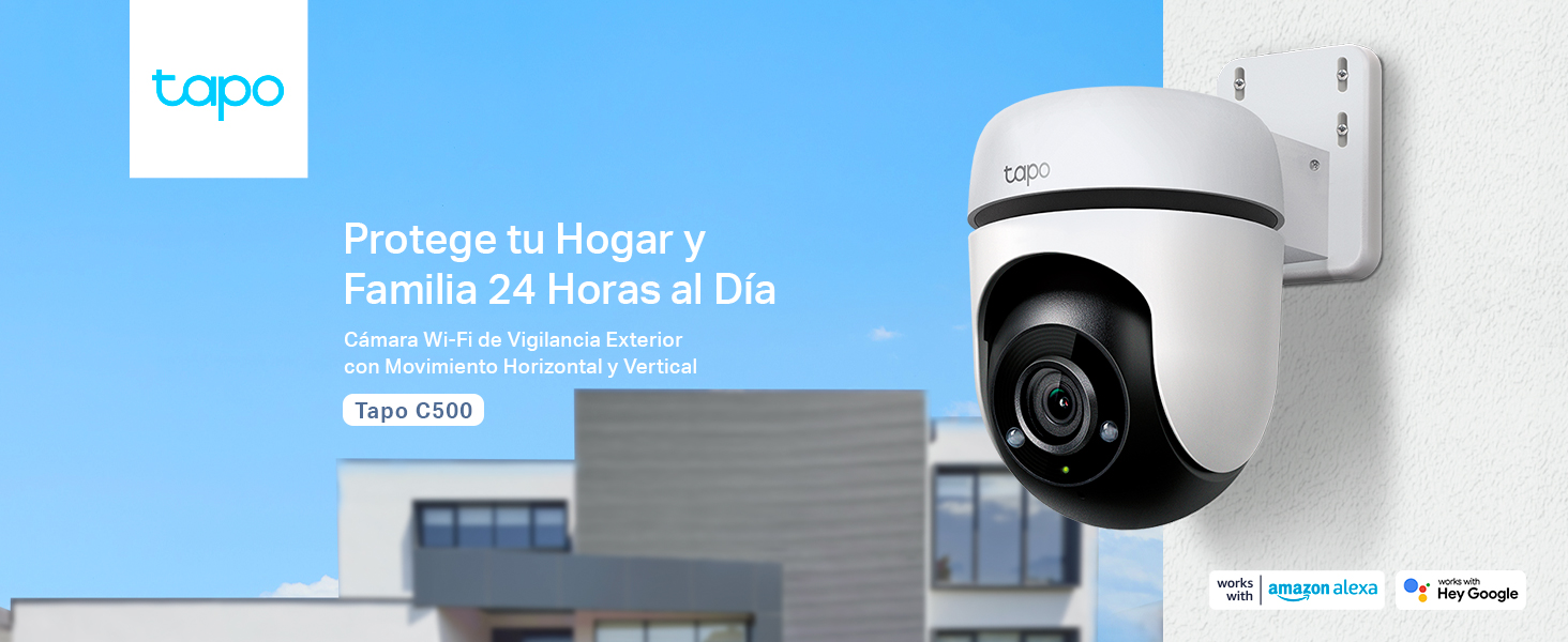 Tapo C500 Cámara Wi-Fi de Vigilancia Exterior con Movimiento Horizontal y Vertical