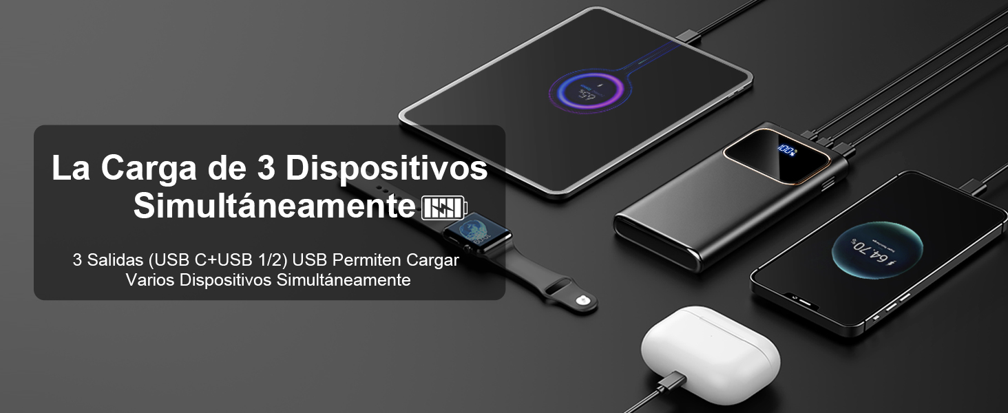La Carga de 3 Dispositivos Simultáneamente