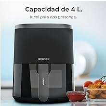 ventana de visualización / Freidora dietética / 4 litros / 9 menús / 1400 W de potencia