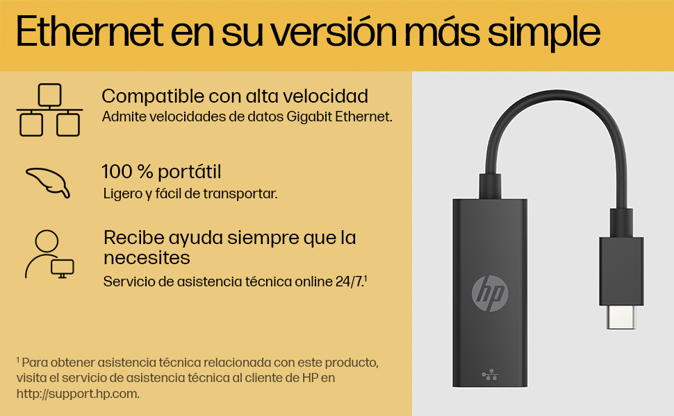 Adaptador HP USB-C a RJ45 G2