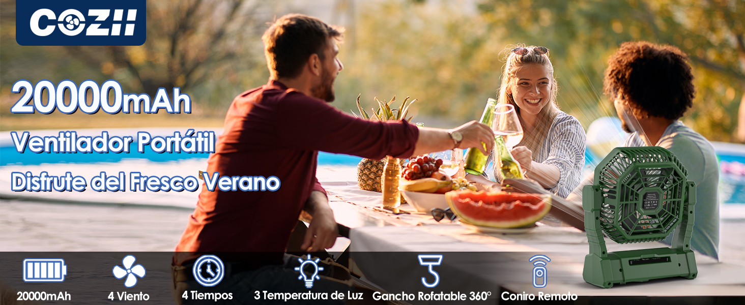 Ventilador Camping Recargable