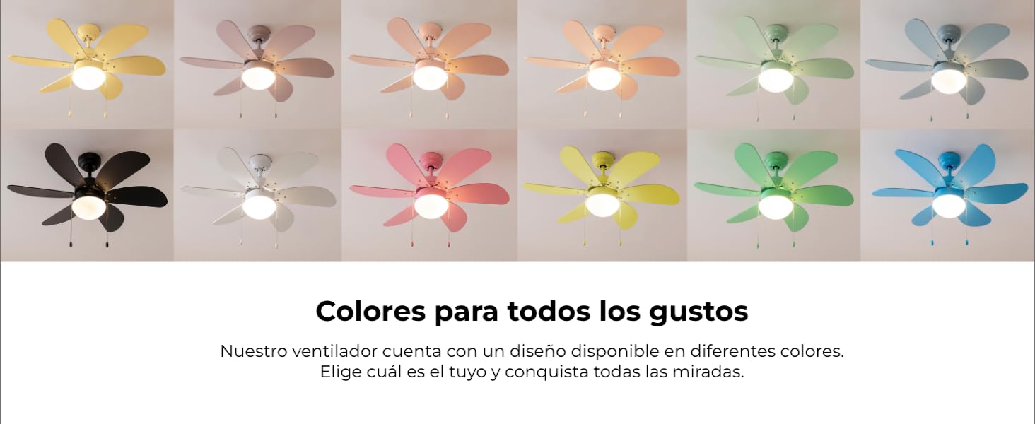 ventilador de techo con luz led ventiladores lampara aspas silencioso dormitorio Cecotec ceiling fan