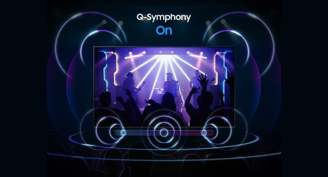 Q-Symphony: TV y barra de sonido sincronizados