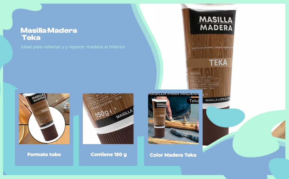 Masilla Madera Teka 150 gramos