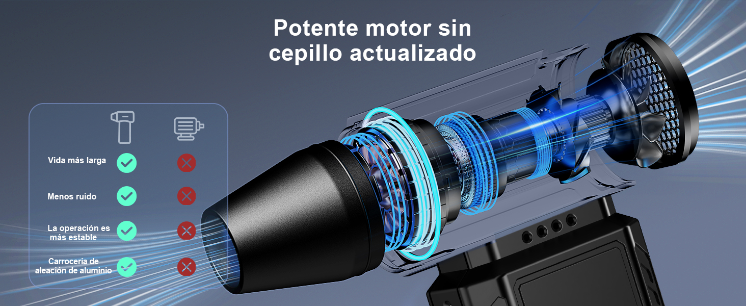 Plumero de aire eléctrico sin cable