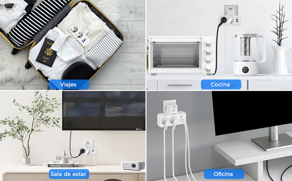 regletas enchufes ladron enchufes alargador enchufe multiple con usb