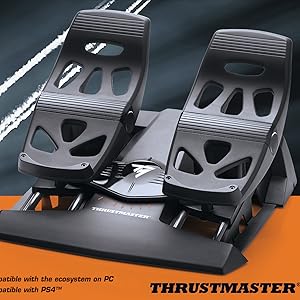 thrustmaster, timón, simulación de vuelo, joystick pc, timón thrustmaster