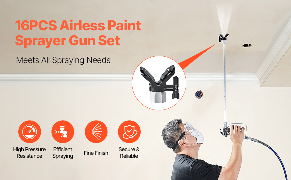 Kit de Pistola Pulverizadora Sin Aire con Junta Giratoria con Filtros