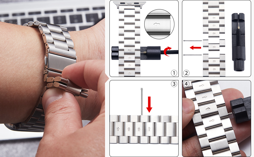 Correa de Metal Compatible con Apple Watch