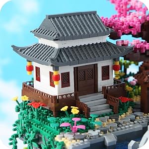 Yushinv Juego de construcción de árbol de Cerezo en Flor con Caja de Regalo