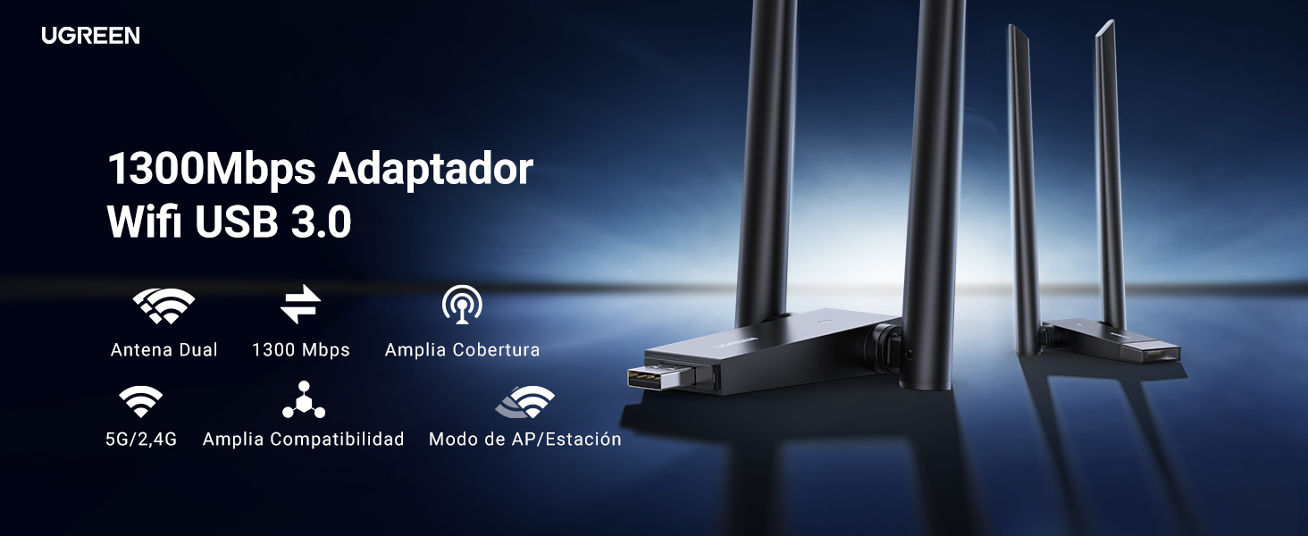 adaptador usb wifi 1300mbps