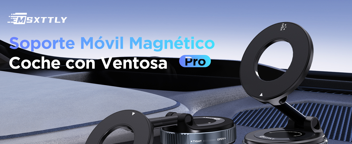 Soporte Móvil Magnético Coche con Ventosa