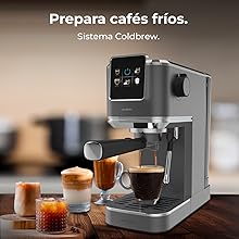 Cecotec Cafetera express Cafelizzia ColdBrew.