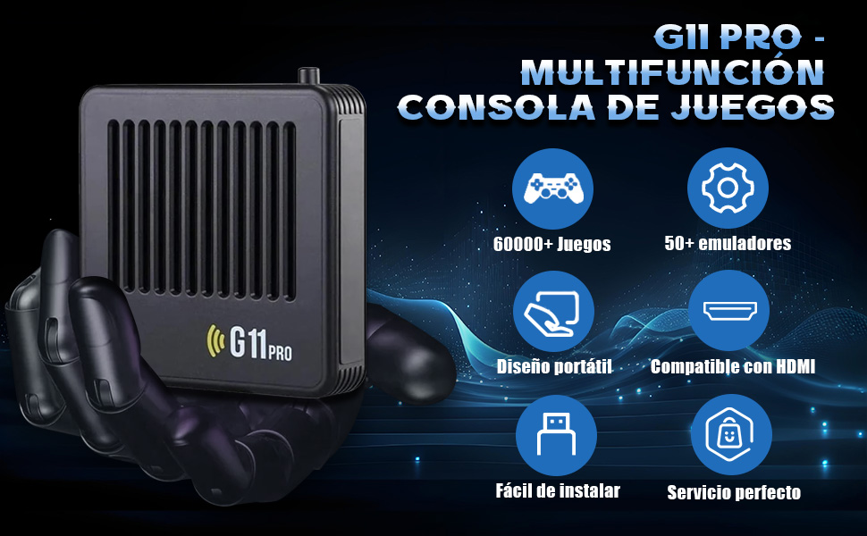 60000+ juegos,50+ emuladores,consola de juegos,portátil,HDMI,East set up,Gamepad,Nostalgic Box