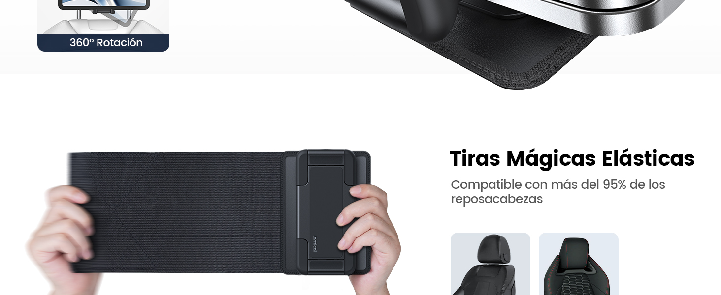 Lamicall Soporte Tablet Coche Reposacabezas