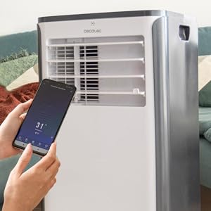 Aire acondicionado portátil / bomba de calor / WIFI / silencioso / mando / temporizador / LED