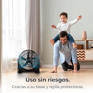 ventilador de sobremesa negro portable