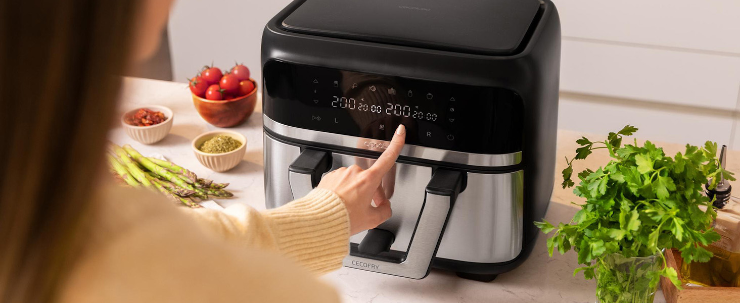 freidora de aire; freidora sin aceite; air fryer; Freidora Cecotec; Freidora 9 L; Cecofry Dual 9000