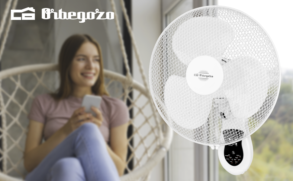 ventilador de pared oscilante, ventilador de pared potente, ventilador de pared mando, ventilador