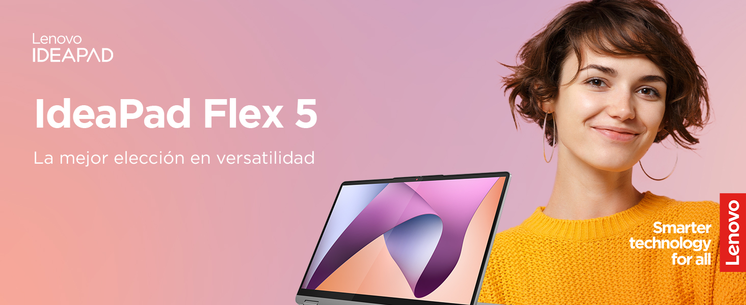 Lenovo IdeaPad Flex 5 Gen 8 imagen ordenador y usuaria