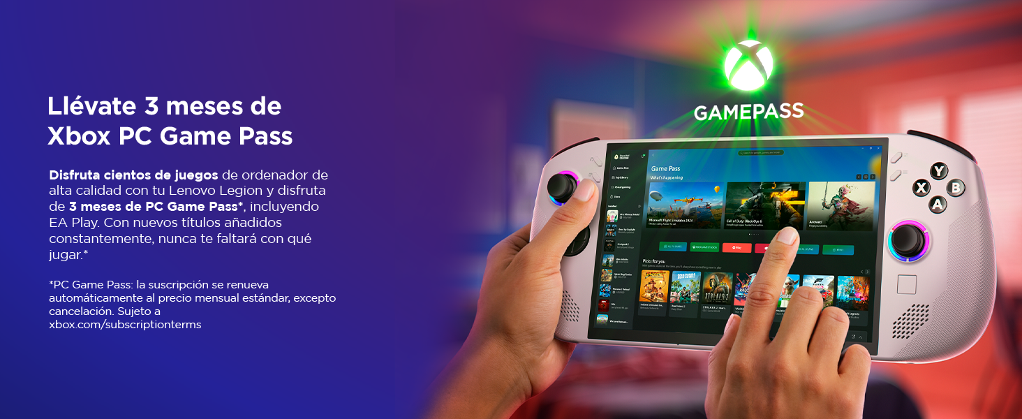 Lenovo Legion Go S - Imagen Xbox PC Game Pass