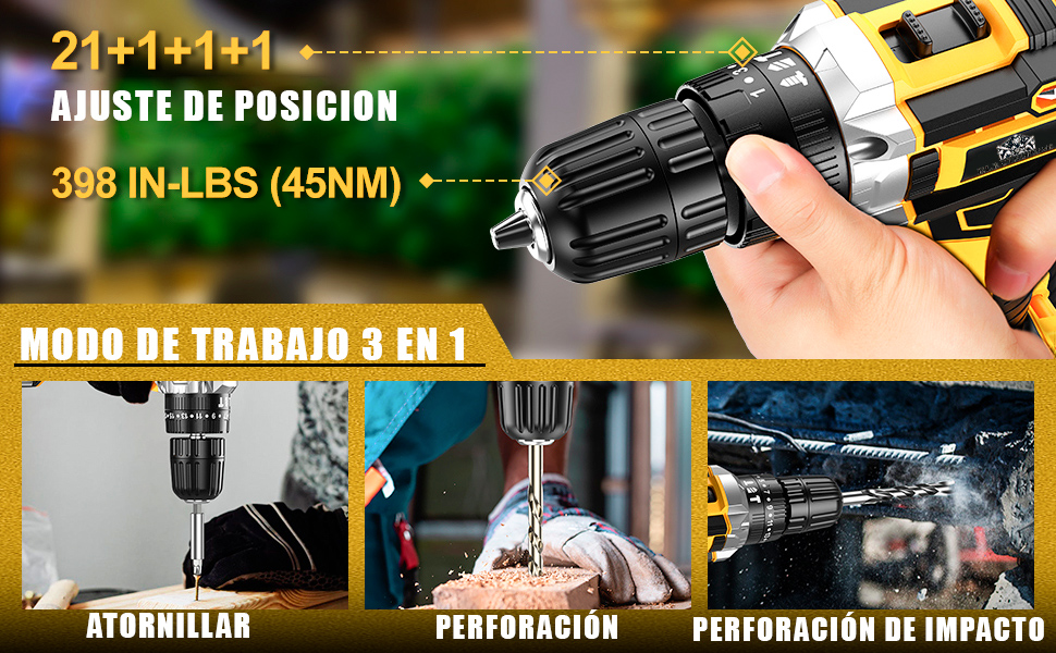 Taladro Percutor a bateria
