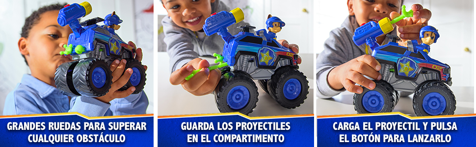 Paw Patrol Rescue Wheels coche policía y figura, Patrulla Canina Chase