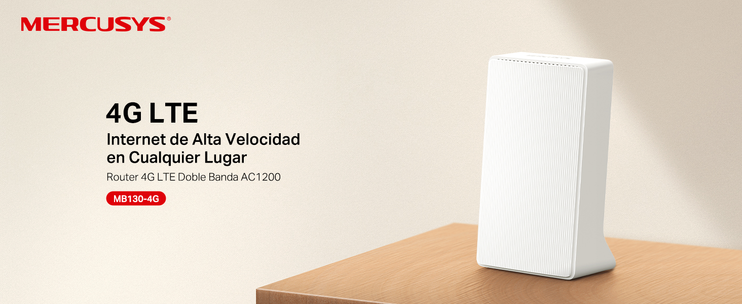 MB130-4G - Router 4G LTE Doble Banda AC1200