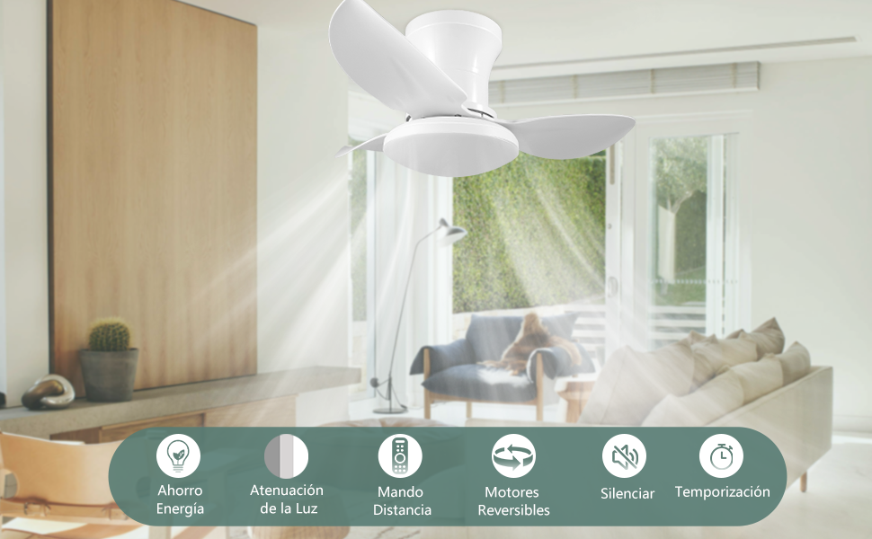 Ventilador Techo con Luz