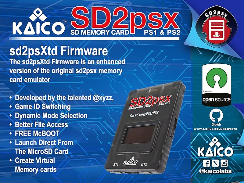 PS1 PS2 PSone Playstation Play Station Memory Card MemCard SD2PSX MXSIO Gen2 Mcboot